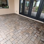 Algae damage on pavers in Tampa rainy season