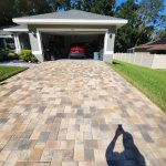 Before and after paver sealing Tampa driveway