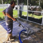 Professional paver sealing Tampa and Riverview service by Peter's Pressure Washing showing freshly sealed outdoor patio and driveway surfaces with enhanced color and protection against Florida weather.